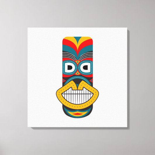 Etnische stammaskers canvas afdruk (Voorkant)