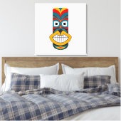 Etnische stammaskers canvas afdruk (Insitu (Slaapkamer))