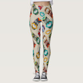 Etnische stammaskers leggings (Voorkant)