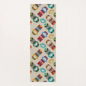 Etnische stammaskers yogamat (Achterkant)