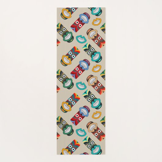 Etnische stammaskers yogamat (Achterkant)