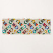 Etnische stammaskers yogamat (Voorkant (horizontaal))