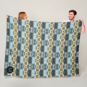 etnische stammen - afrikaans patroon . monogram . fleece deken