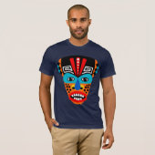 Etnische stammenmasker T-Shirt (Voorkant volledig)