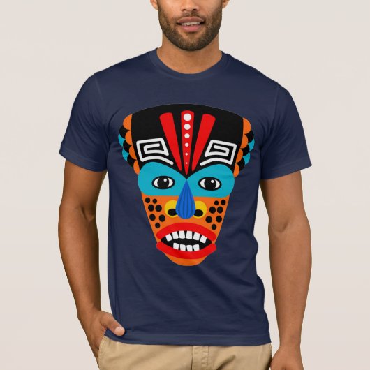 Etnische stammenmasker T-Shirt (Voorkant)