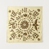 Etnische stammenozon symb wandkleed (Voorkant (horizontaal))