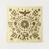 Etnische stammenozon symb wandkleed (Voorkant)