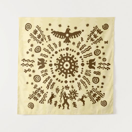 Etnische stammenozon symb wandkleed (Voorkant)