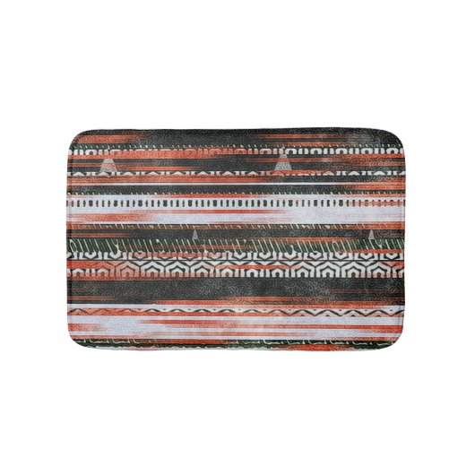 Etnische stamstrepen: tapijtontwerp. badmat (Voorkant)