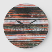 Etnische stamstrepen: tapijtontwerp. grote klok (Voorkant)