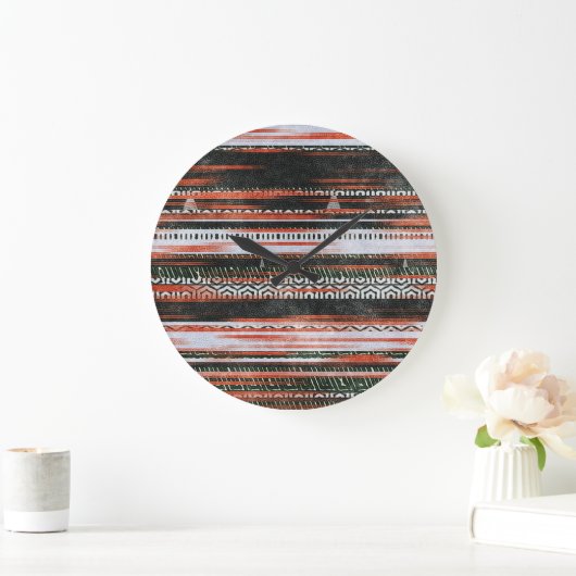 Etnische stamstrepen: tapijtontwerp. grote klok (Huis)