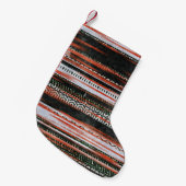 Etnische stamstrepen: tapijtontwerp. kleine kerstsok (Voorkant (Hangend))