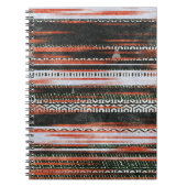 Etnische stamstrepen: tapijtontwerp. notitieboek (Voorkant)