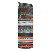 Etnische stamstrepen: tapijtontwerp. thermosbeker (Geroteerd rechts)