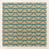 Etnische stijl breid patroon uit glazen onderzetter (Voorkant)