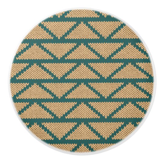 Etnische stijl breid patroon uit keramische knop (Voorkant)