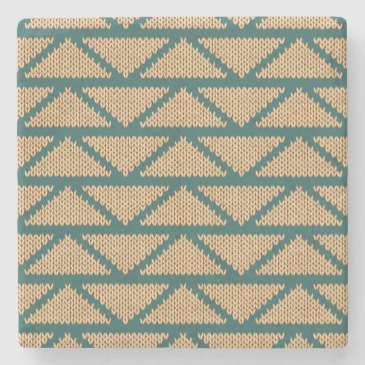 Etnische stijl breid patroon uit stenen onderzetter (Voorkant)