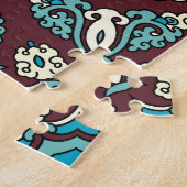 Etnische stijl,  decoratieve naadloze textuur. legpuzzel (Zijkant)
