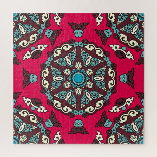 Etnische stijl,  decoratieve naadloze textuur. legpuzzel (Verticaal)