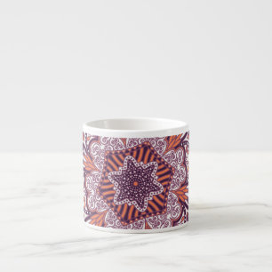 Etnische stijl, decoratieve textuur. espresso kop
