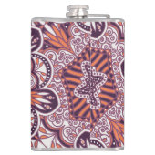 Etnische stijl,  decoratieve textuur. heupfles (Achterkant)