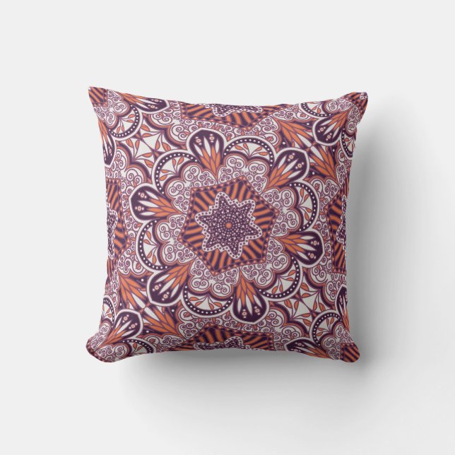 Etnische stijl,  decoratieve textuur. kussen (Voorkant)