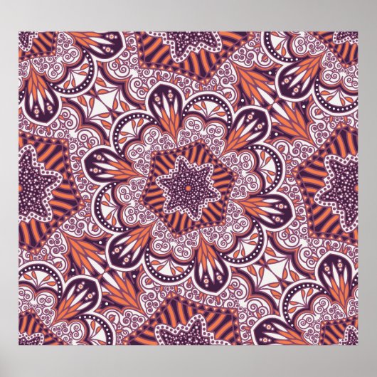 Etnische stijl, decoratieve textuur. poster (Voorkant)