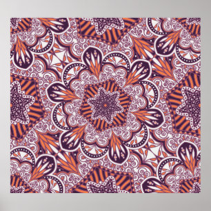 Etnische stijl,  decoratieve textuur. poster