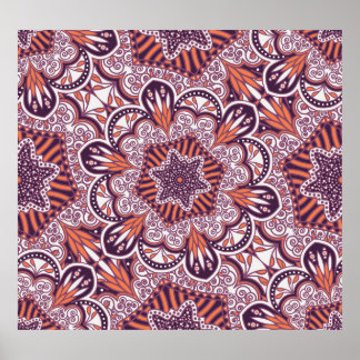 Etnische stijl, decoratieve textuur. poster