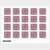 Etnische stijl, decoratieve textuur. vierkante sticker (Vel)