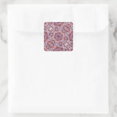 Etnische stijl, decoratieve textuur. vierkante sticker (Tas)