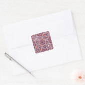 Etnische stijl, decoratieve textuur. vierkante sticker (Envelop)