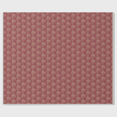 Etnische stijl Floral Mini-print Beige op maroon Cadeaupapier (Vlak)