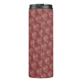 Etnische stijl Floral mini-print beige op maroon Thermosbeker (Achterkant)