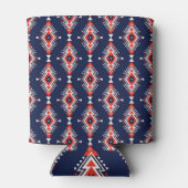 Etnische stijl, geometrisch naadloos patroon. blikjeskoeler (Achterkant)