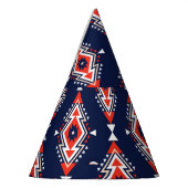 Etnische stijl, geometrisch naadloos patroon. feesthoedjes (Links)