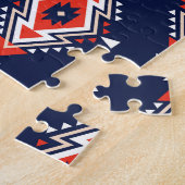 Etnische stijl, geometrisch naadloos patroon. legpuzzel (Zijkant)