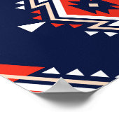 Etnische stijl, geometrisch naadloos patroon. poster (Hoek)