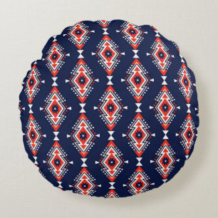 Etnische stijl, geometrisch naadloos patroon. rond kussen