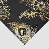 etnische stijl in peacock feather seamless pattern tissuepapier (Detail)