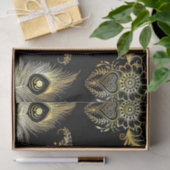 etnische stijl in peacock feather seamless pattern tissuepapier (Geschenk)