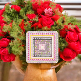 Etnische stijl vierkante sticker