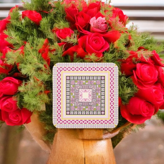 Etnische stijl vierkante sticker