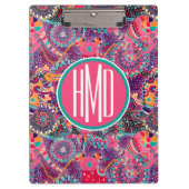 Etnische stijldieren | Monogram Klembord (Voorkant)