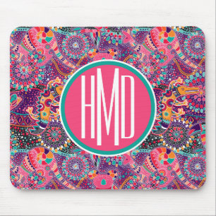 Etnische stijldieren   Monogram Muismat