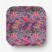 Etnische stijldieren papieren bordje (Voorkant)