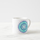 Etnische tel mandala. monogram. espresso kop (Voorkant rechts)