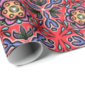 Etnische textielproducten van de Russische Rode Fo Cadeaupapier (Rol Hoek)