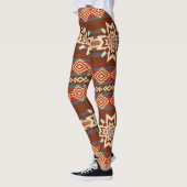 Etnische textielsterren: Abstract patroon. Leggings (Links)