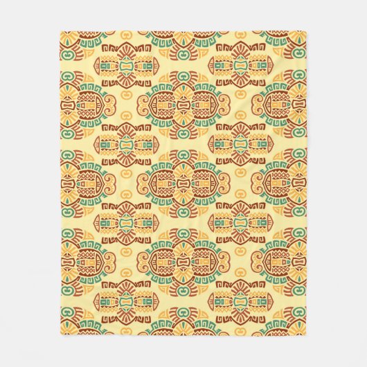 Etnische  trend: Boheemse naadloze Tegel Fleece Deken (Voorkant)